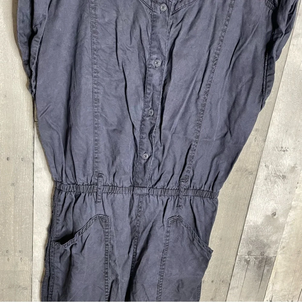 Anthropologie hei hei navy utility jumpsuit short sleeve blue women’s size small - Picture 6 of 7
